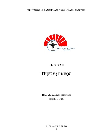 Giáo trình Thực vật dược