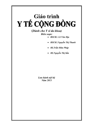 Giáo trình Y tế cộng đồng
