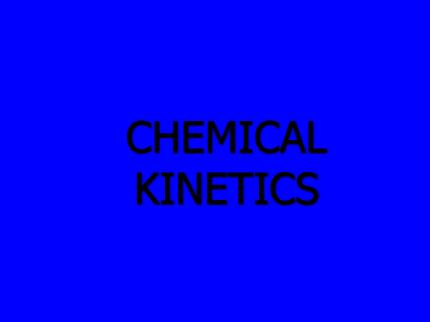 Lesson Chemical Kinetics