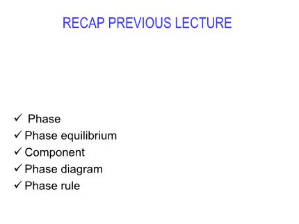 Lesson Recap previous lecture