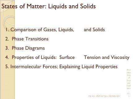Lesson States of Matter: Liquids and Solids