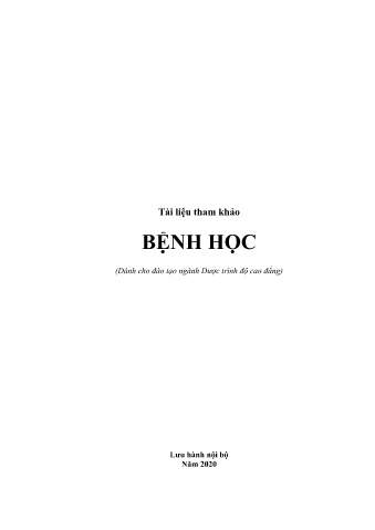 Tài liệu Bệnh học