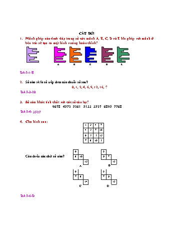 Tài liệu Bộ câu hỏi test iq
