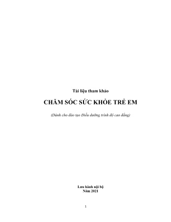 Tài liệu Chăm sóc sức khỏe trẻ em