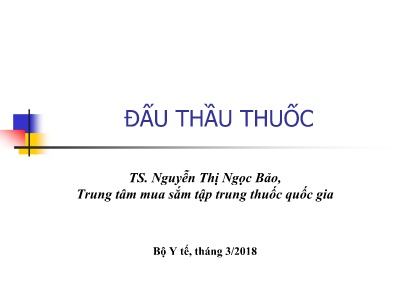 Tài liệu Đấu thầu thuốc