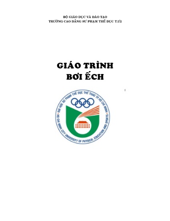 Tài liệu Giáo trình bơi ếch