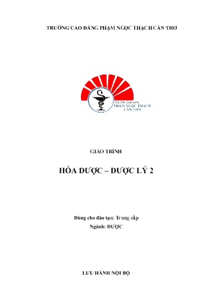 Tài liệu Giáo trình hóa dược – dược lý 2: Phần 1