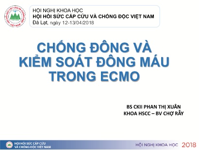 Tài liệu Hội nghị Chống đông và kiểm soát đông máu trong Ecmo
