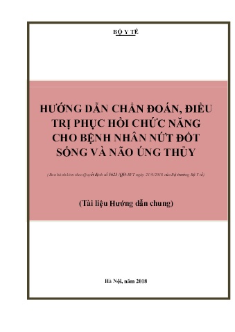 Tài liệu Hướng dẫn chẩn đoán, điều trị phục hồi chức năng cho bệnh nhân nứt đốt sống và não úng thủy