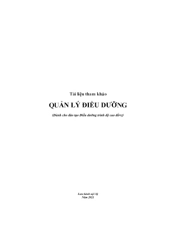 Tài liệu Quản lý điều dưỡng
