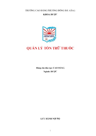 Tài liệu Quản lý tồn trữ thuốc
