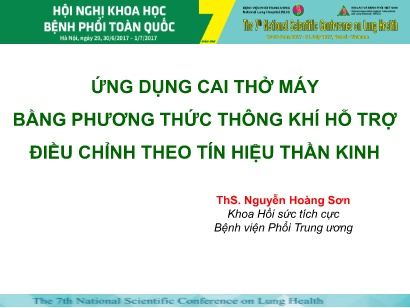 Ứng dụng cai thở máy bằng phương thức thông khí hỗ trợ điều chỉnh theo tín hiệu thần kinh